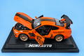 1:32 Scale Mustang Shelby GT500 Die-Cast Metal Sport car with  Openable Doors Light and Sound, Pull Back Function Indoor Outdoor Toy  for Kids (1:32 Mustang Shelby GT500-ORANGE)