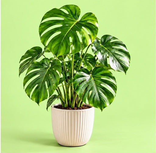Live Monstera Deliciosa Plant Without Pot | Indoor Tropical Plant | Low Maintenance Houseplant for Home, Office & Balcony