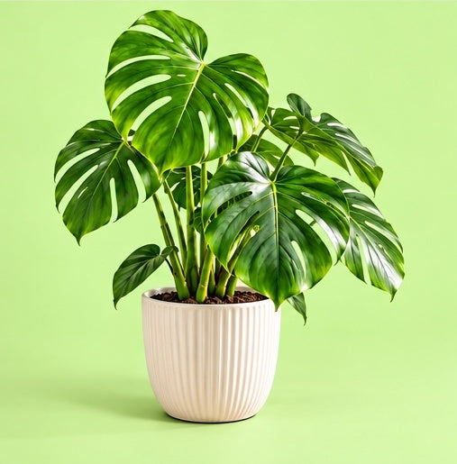 Live Monstera Deliciosa Plant Without Pot | Indoor Tropical Plant | Low Maintenance Houseplant for Home, Office & Balcony