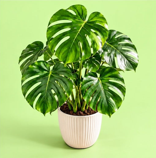 Live Monstera Deliciosa Plant Without Pot | Indoor Tropical Plant | Low Maintenance Houseplant for Home, Office & Balcony